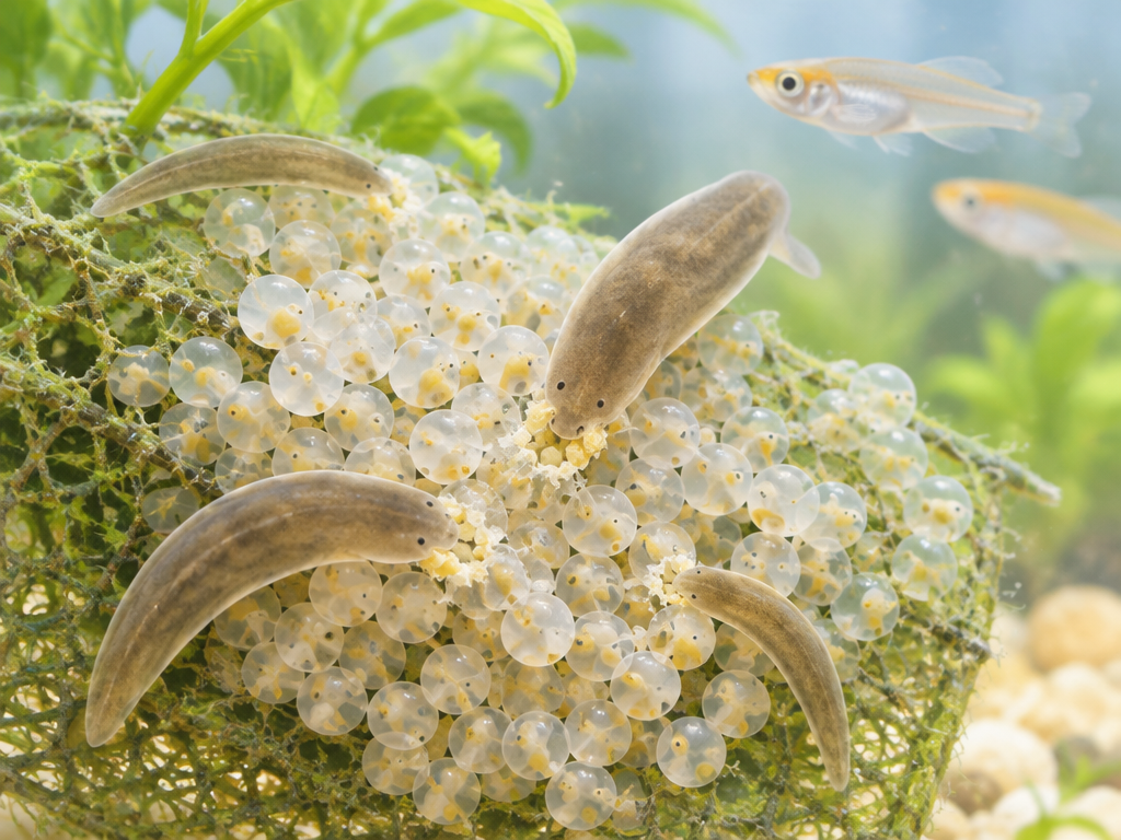 プラナリアはメダカの卵を食べる?産卵床の卵が数日で全滅することもある