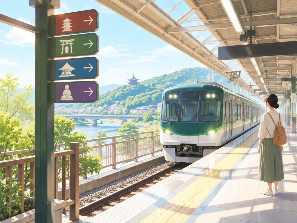 聖地へのアクセスは京阪宇治線が便利で、拠点は京阪宇治駅にするとよい