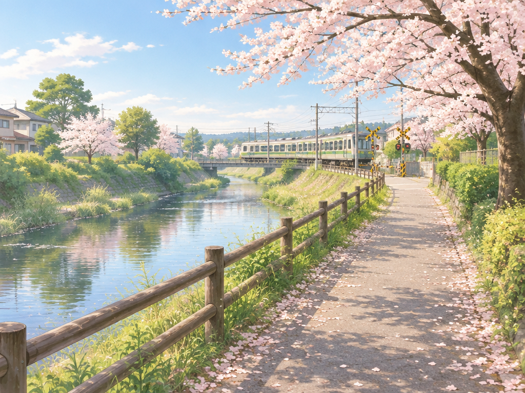 公生とかをりの帰り道の聖地は石神井川沿いと上石神井の踏切にある