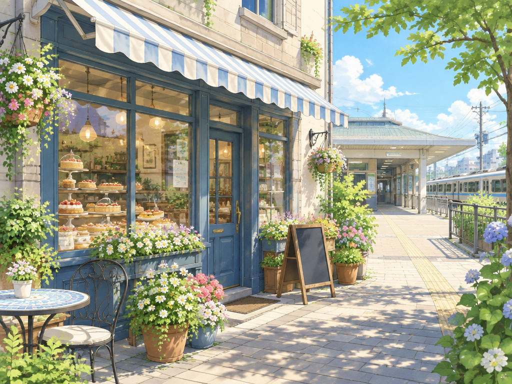 大泉学園駅周辺ではカフェや洋菓子店で作中の世界を味わえる
