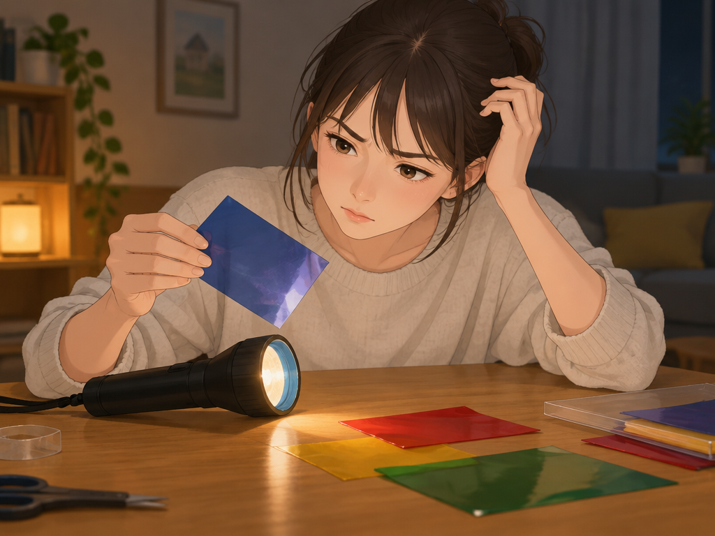 光らないときはフィルターの層の数と光源を見直す