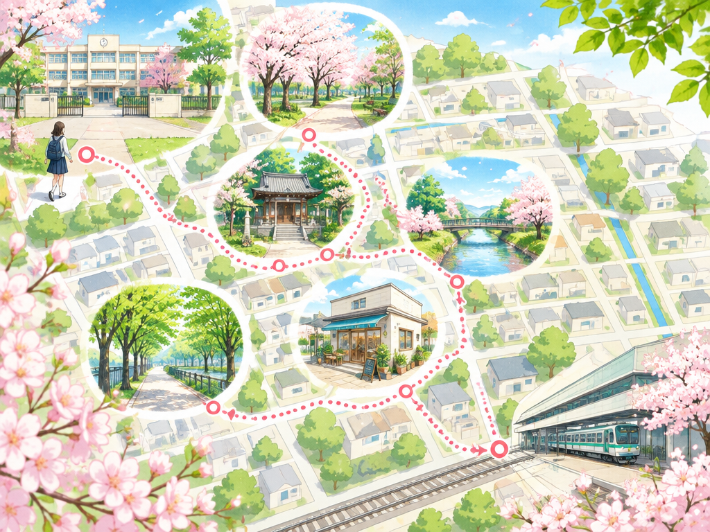 学校と練馬の聖地は半日から1日のルートでまとめて回れる