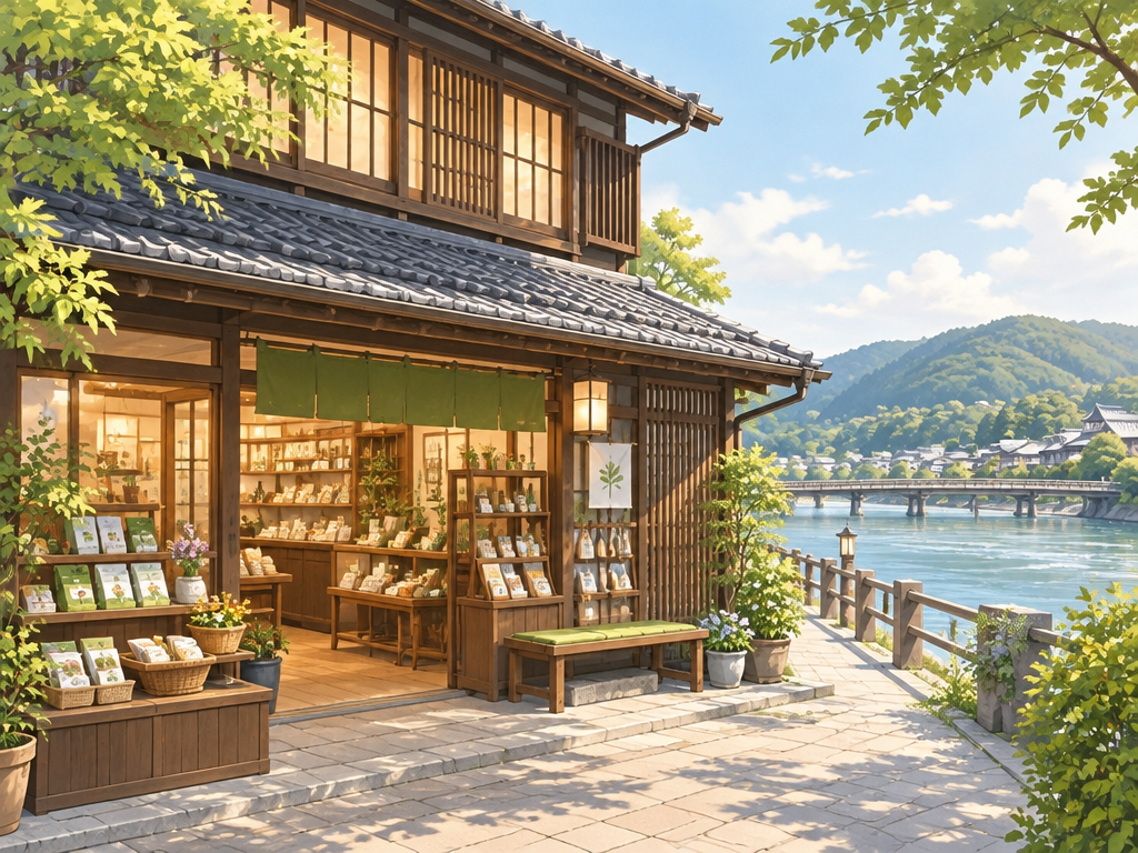 巡礼の途中で作品ゆかりのお店や観光センターに立ち寄れる